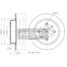 BRAKE DISC. NISSAN REAR...