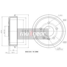 BRAKE DRUM DB REAR W168...