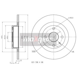 BRAKE DISC. MAZDA REAR 323...