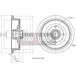 Bremstrommel VW hinten A80...