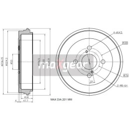 TAMBOUR DE FREIN TOYOTA...